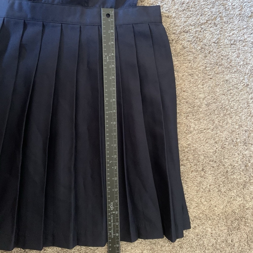 French Toast Girls Uniform Jumper Girls Size‎ 14 Navy Blue Pleated V-neck - Picture 7 of 9